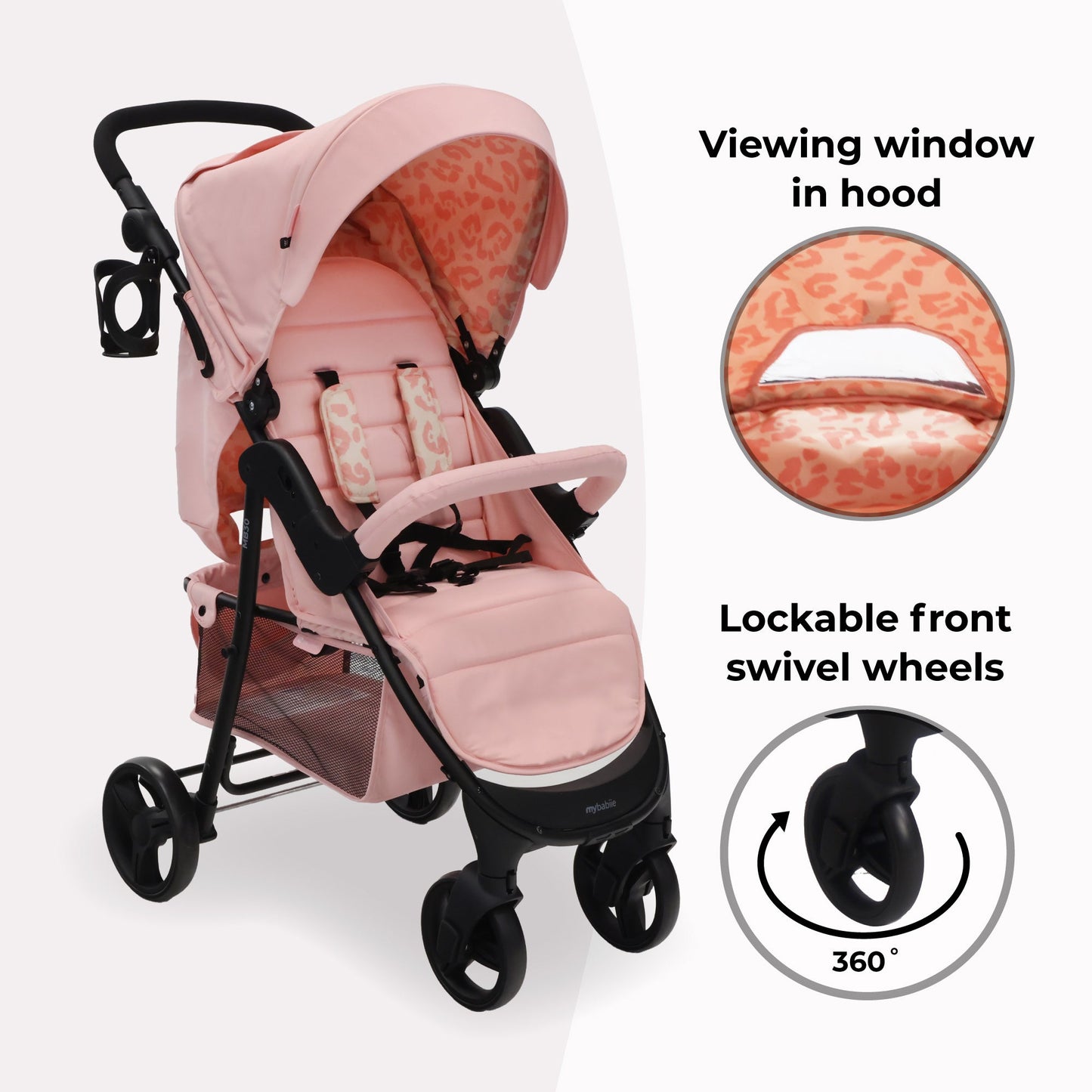 MB30 Plus Pushchair - Pink Leopard - Grade B