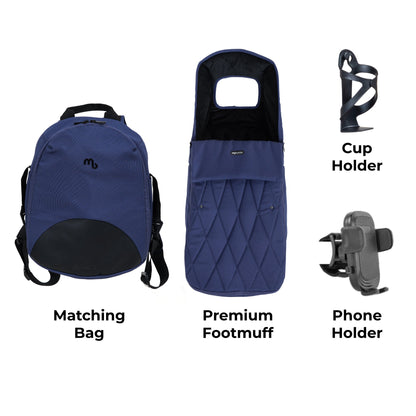 MB450 LUXE 2-in-1 Pushchair & Carrycot - Indigo - Grade A