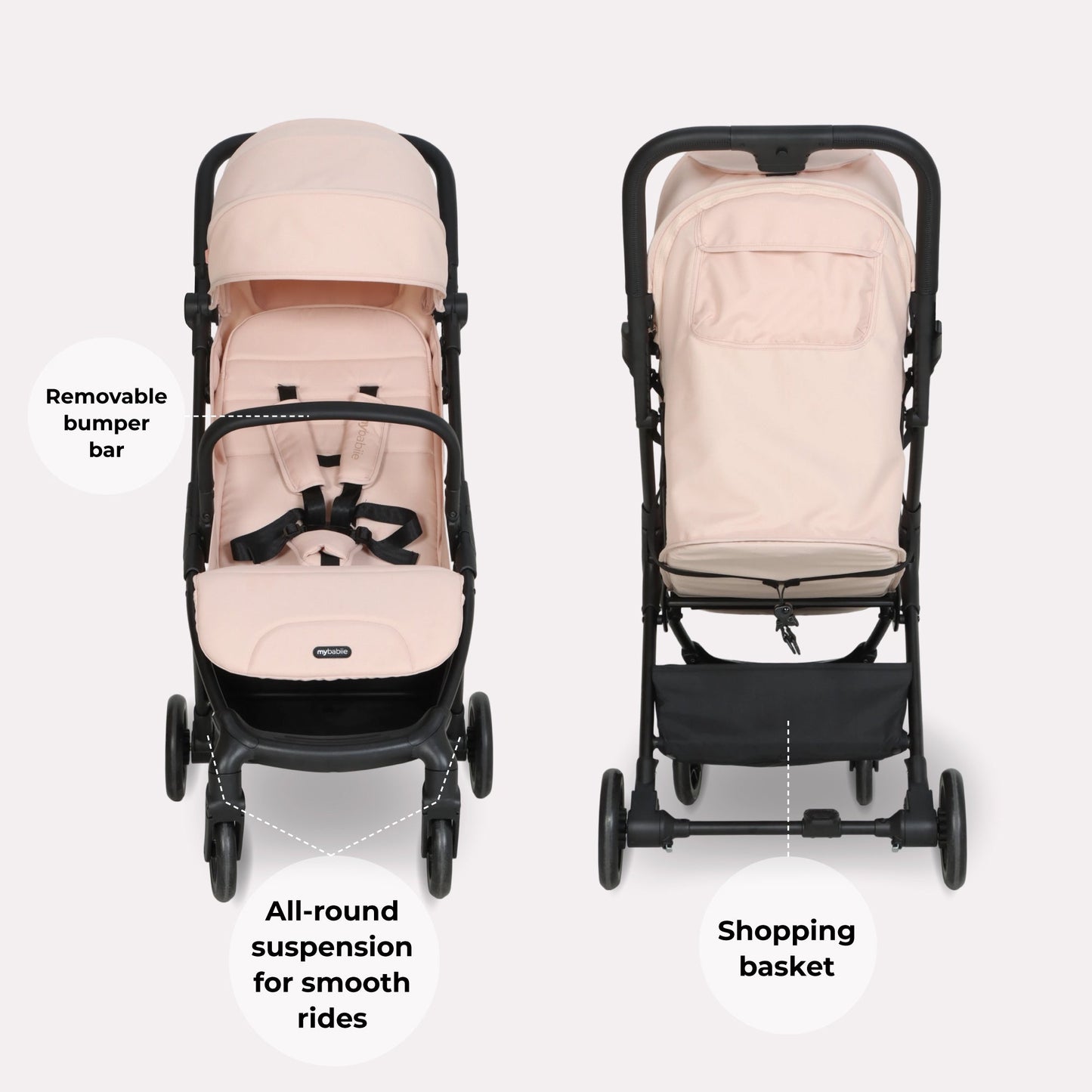MBX2 Compact Stroller - Blush Pink